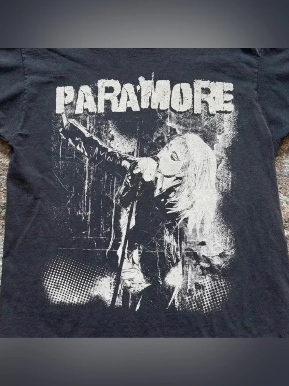 Black Graphic Band Tee